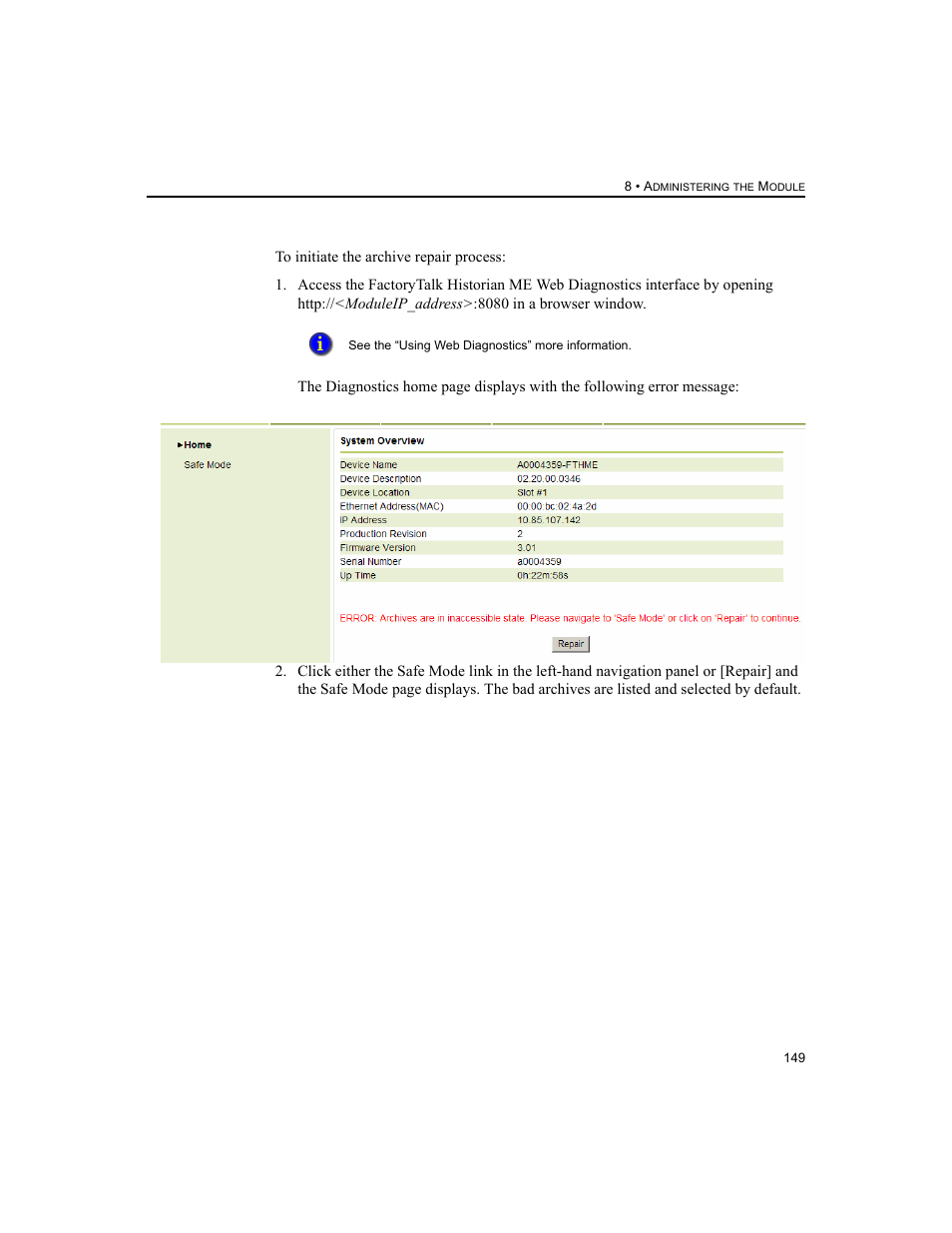 Rockwell Automation 1756-HIST2G FactoryTalk Historian ME 2.2  User Manual | Page 159 / 330