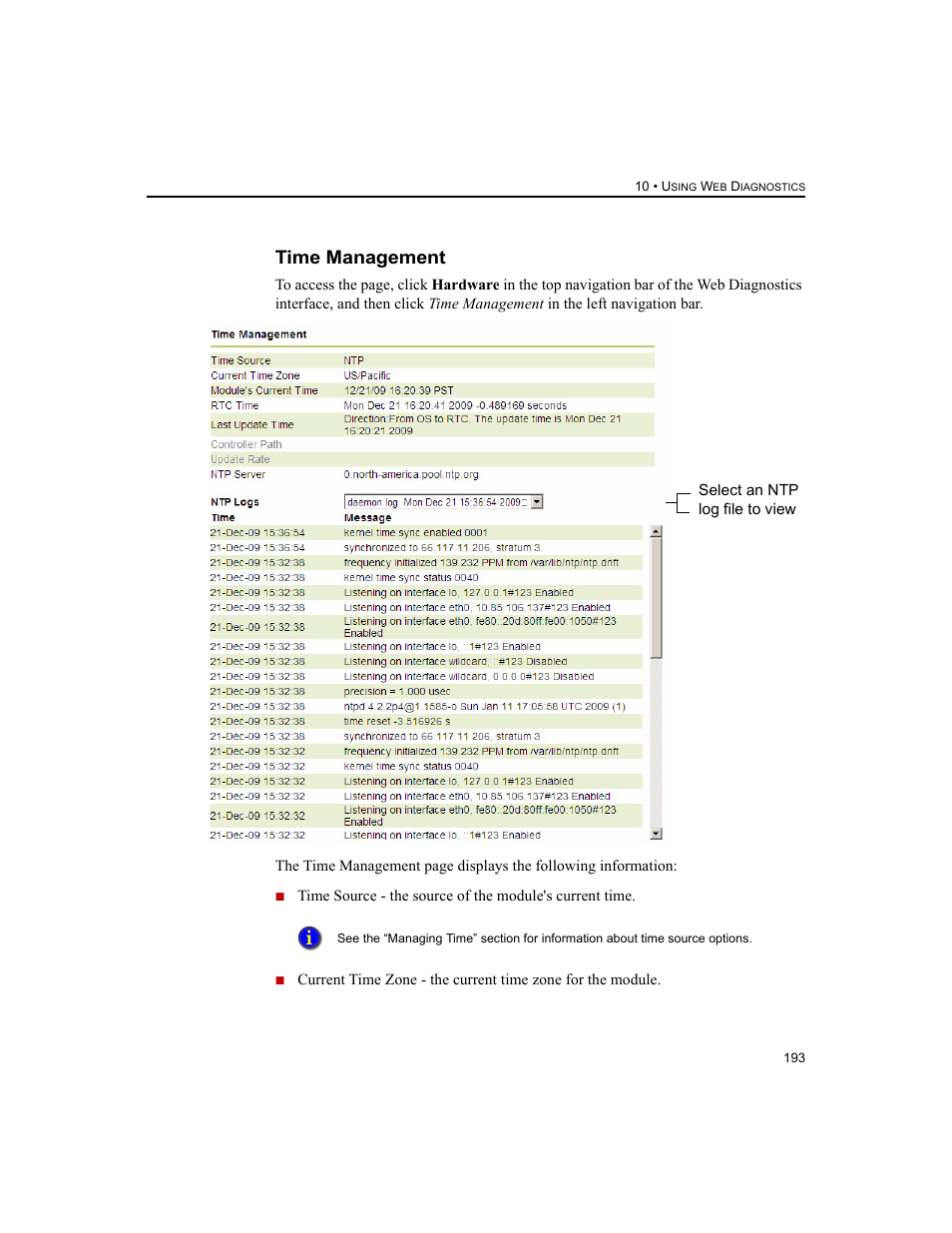 Time management | Rockwell Automation 1756-HIST2G FactoryTalk Historian ME 2.2  User Manual | Page 203 / 330