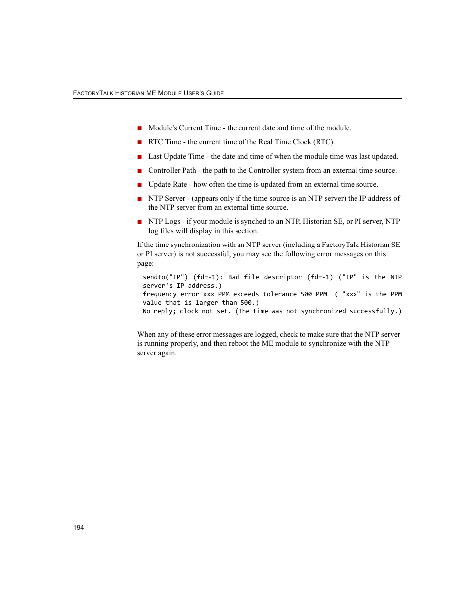 Rockwell Automation 1756-HIST2G FactoryTalk Historian ME 2.2  User Manual | Page 204 / 330