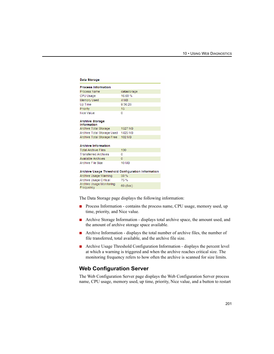 Web configuration server | Rockwell Automation 1756-HIST2G FactoryTalk Historian ME 2.2  User Manual | Page 211 / 330