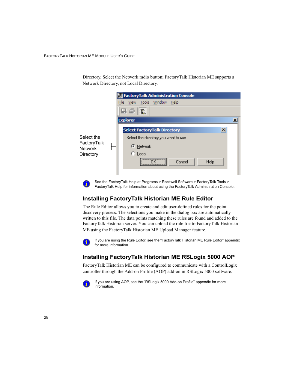 Installing factorytalk historian me rule editor | Rockwell Automation 1756-HIST2G FactoryTalk Historian ME 2.2  User Manual | Page 38 / 330