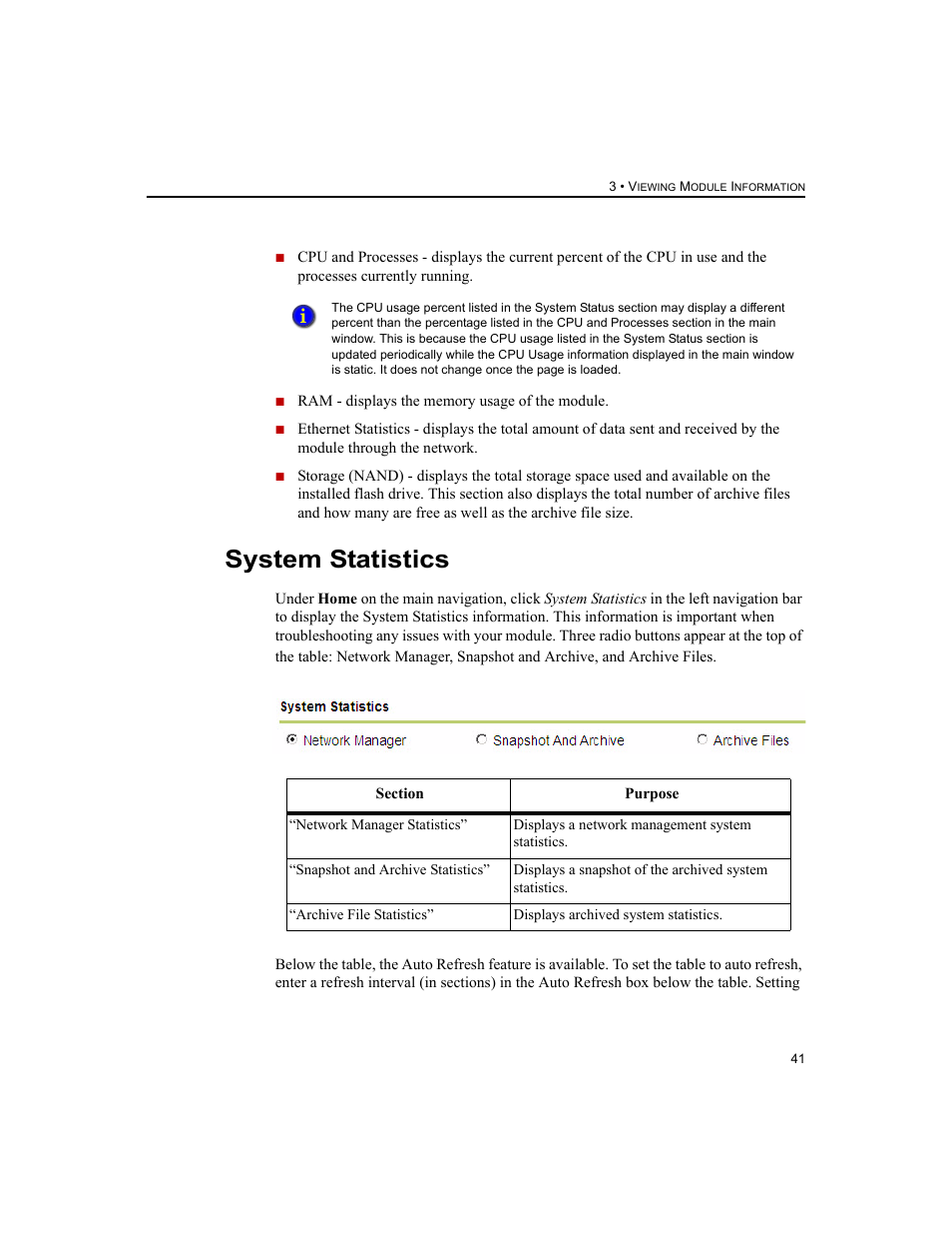 System statistics | Rockwell Automation 1756-HIST2G FactoryTalk Historian ME 2.2  User Manual | Page 51 / 330