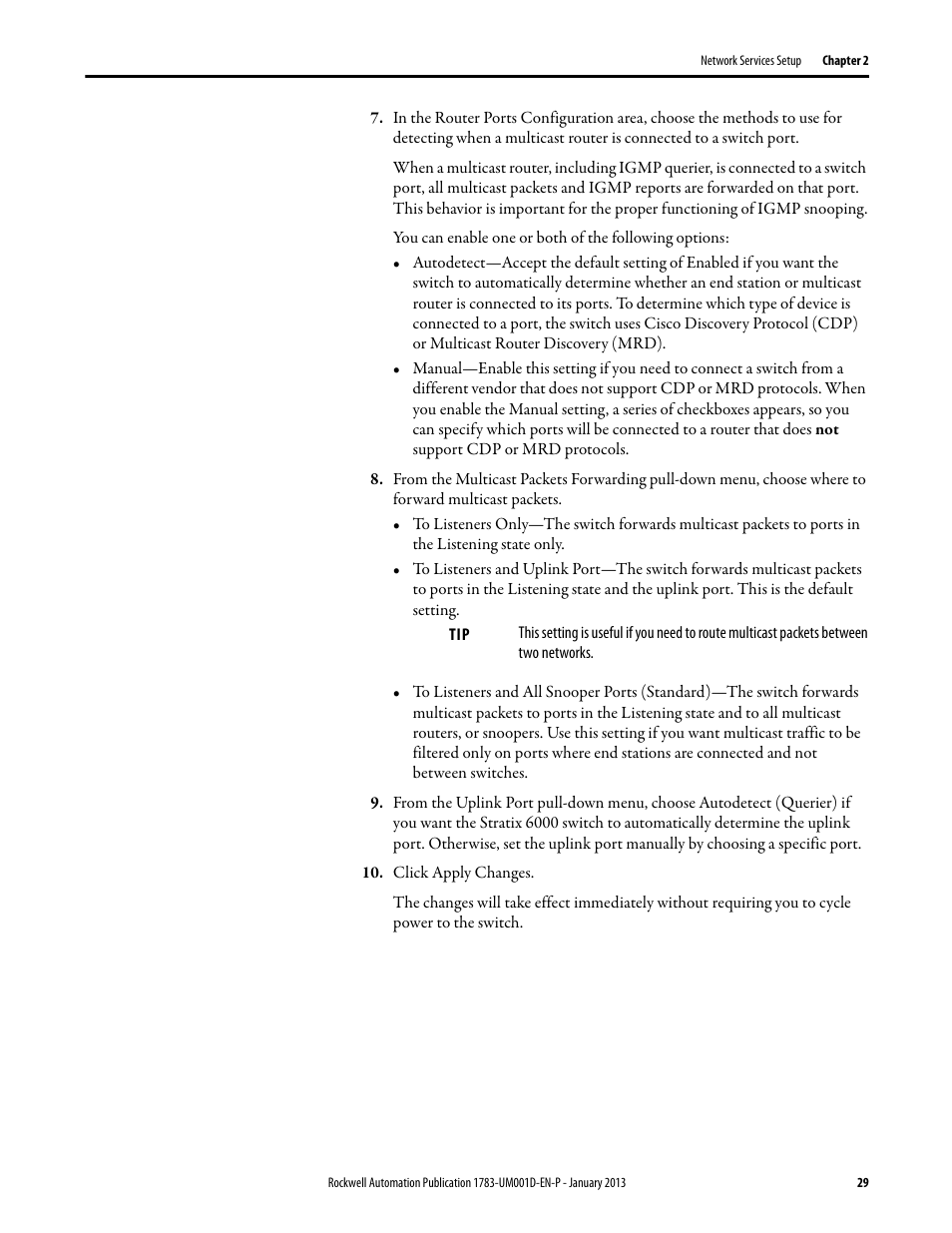 Rockwell Automation 1783-EMS08T Stratix 6000 Ethernet Managed Switch User Manual User Manual | Page 29 / 94