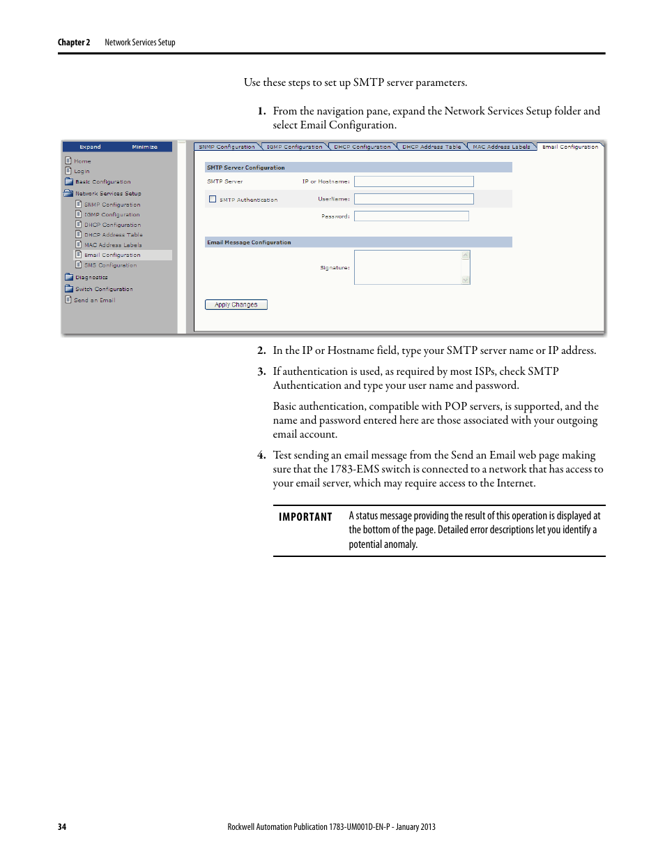 Rockwell Automation 1783-EMS08T Stratix 6000 Ethernet Managed Switch User Manual User Manual | Page 34 / 94