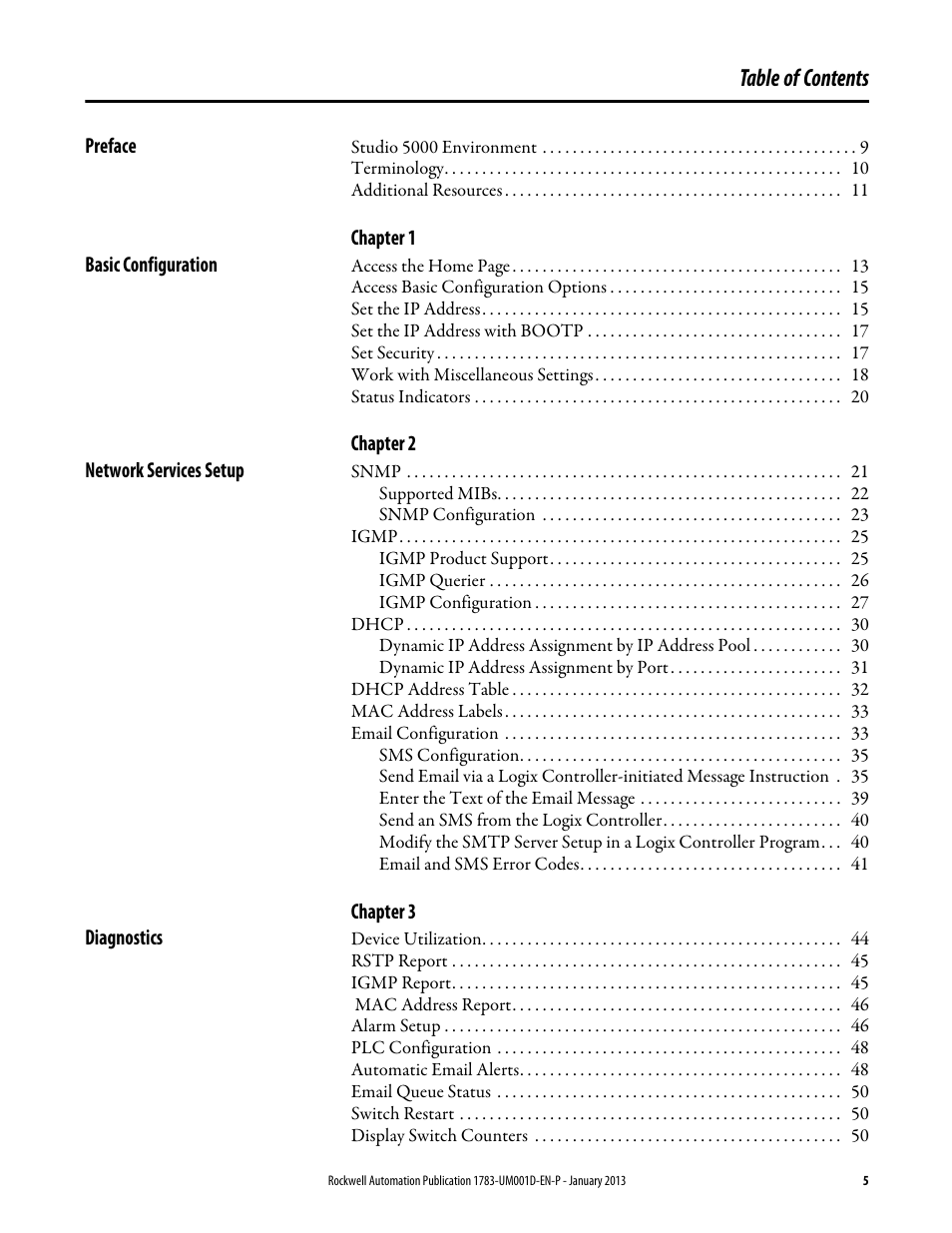 Rockwell Automation 1783-EMS08T Stratix 6000 Ethernet Managed Switch User Manual User Manual | Page 5 / 94