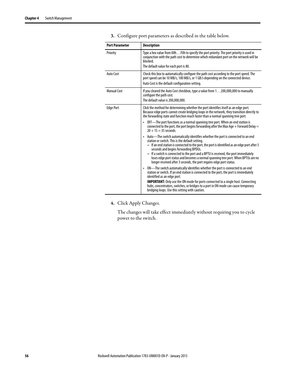 Rockwell Automation 1783-EMS08T Stratix 6000 Ethernet Managed Switch User Manual User Manual | Page 56 / 94