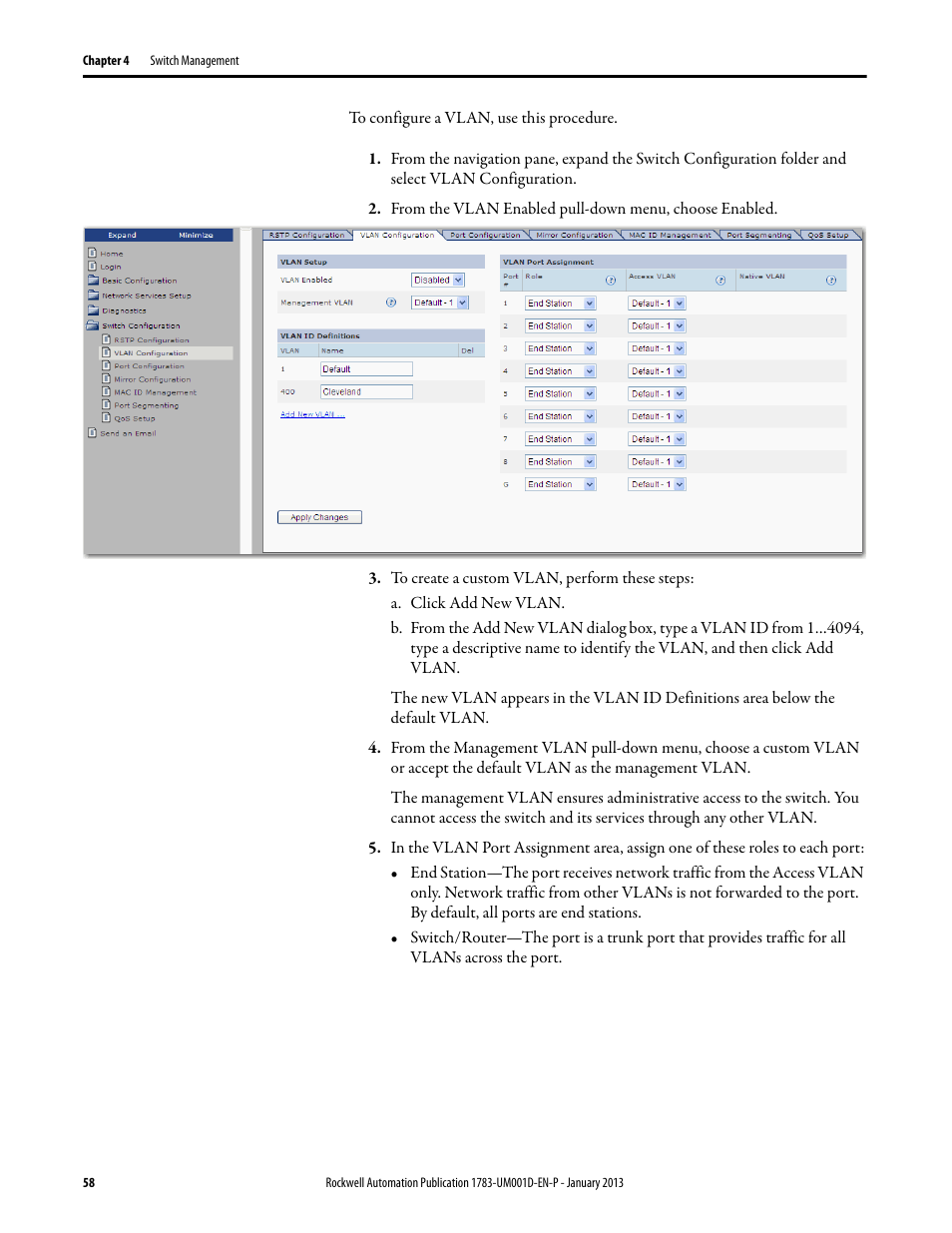 Rockwell Automation 1783-EMS08T Stratix 6000 Ethernet Managed Switch User Manual User Manual | Page 58 / 94