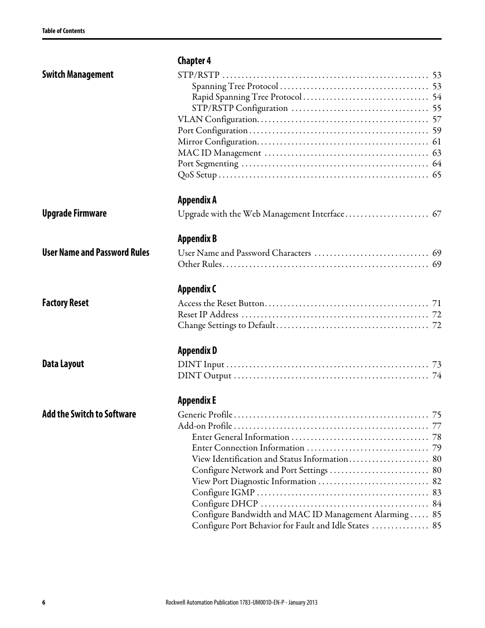 Rockwell Automation 1783-EMS08T Stratix 6000 Ethernet Managed Switch User Manual User Manual | Page 6 / 94