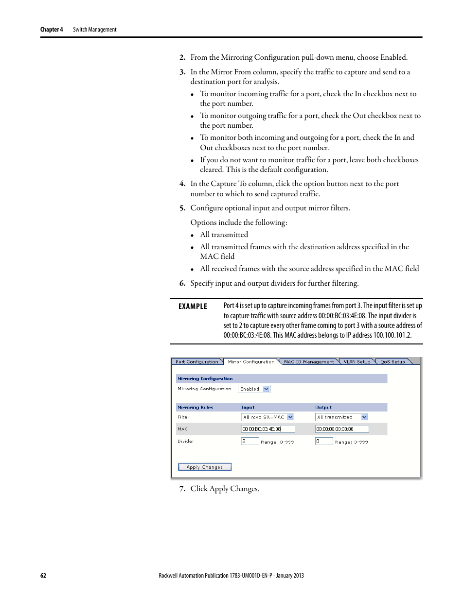 Rockwell Automation 1783-EMS08T Stratix 6000 Ethernet Managed Switch User Manual User Manual | Page 62 / 94