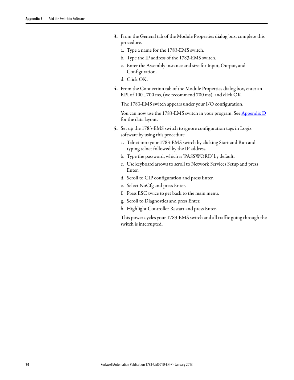 Rockwell Automation 1783-EMS08T Stratix 6000 Ethernet Managed Switch User Manual User Manual | Page 76 / 94