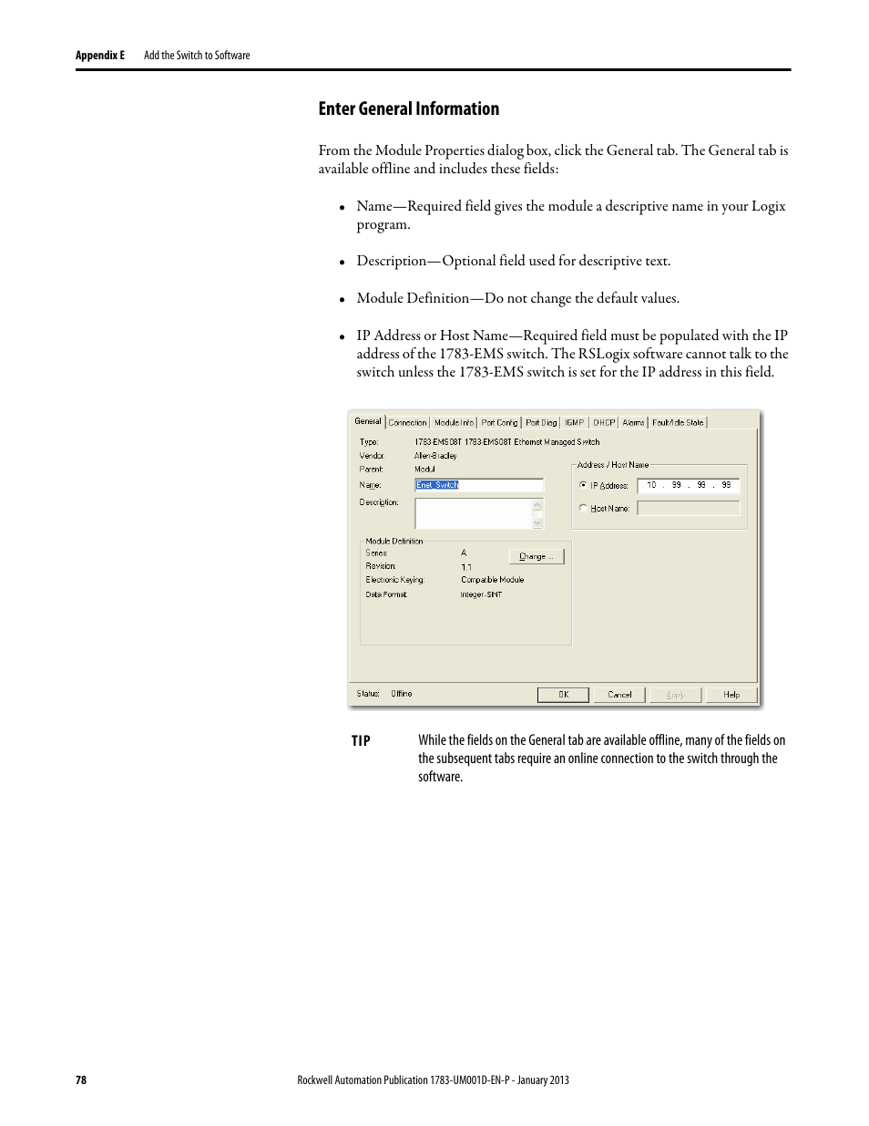 Enter general information | Rockwell Automation 1783-EMS08T Stratix 6000 Ethernet Managed Switch User Manual User Manual | Page 78 / 94