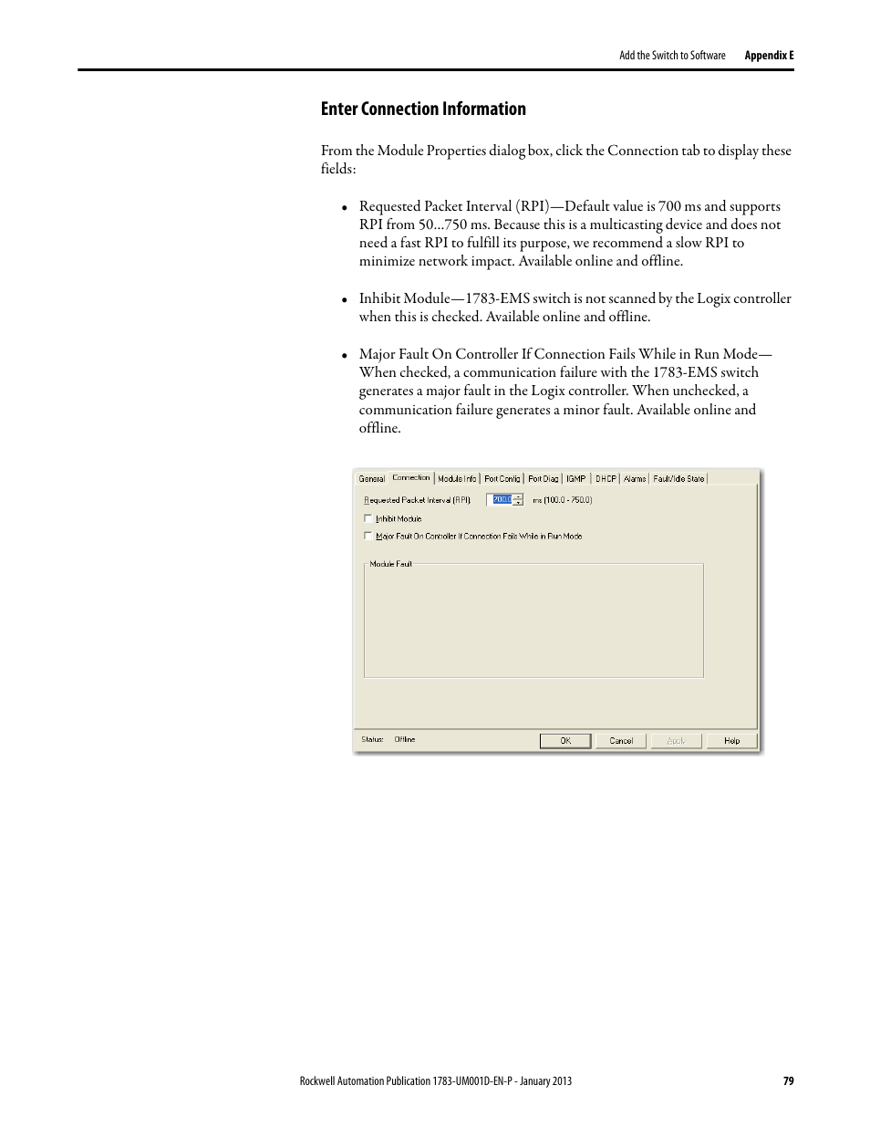 Enter connection information | Rockwell Automation 1783-EMS08T Stratix 6000 Ethernet Managed Switch User Manual User Manual | Page 79 / 94