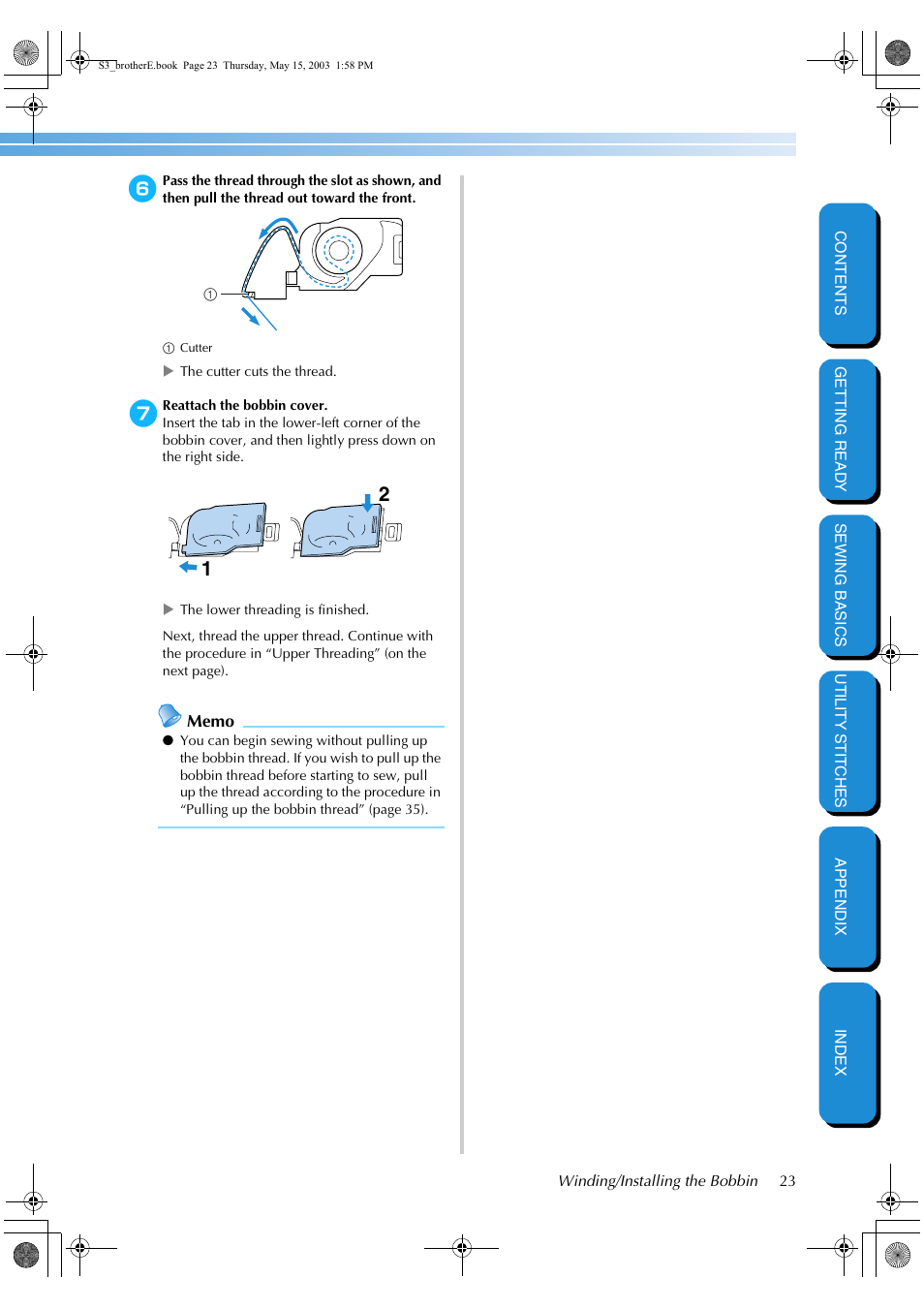 Brother CS-8150 User Manual | Page 29 / 141