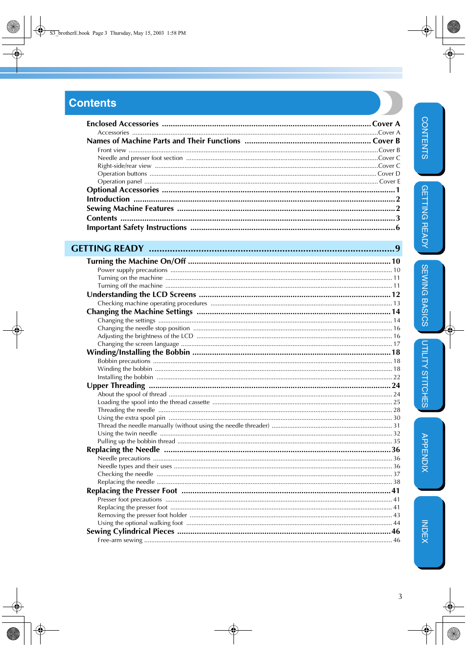 Brother CS-8150 User Manual | Page 9 / 141