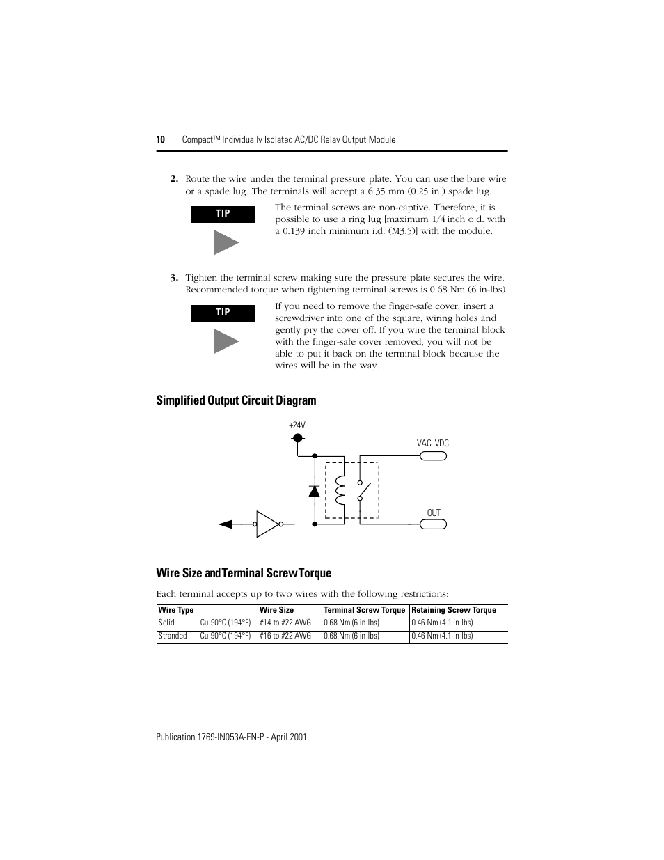 Rockwell Automation 1769-OW8I Compact Individually Isolated AC/DC Relay Output Module User Manual | Page 10 / 20