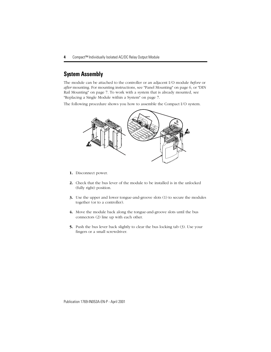 System assembly | Rockwell Automation 1769-OW8I Compact Individually Isolated AC/DC Relay Output Module User Manual | Page 4 / 20