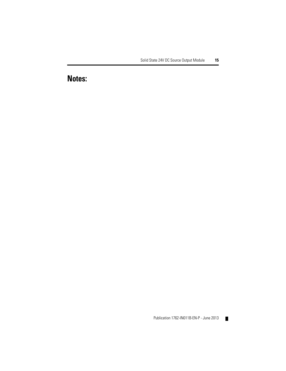 Rockwell Automation 1762-OB16 Solid State 24V dc Source Output Module User Manual | Page 15 / 16