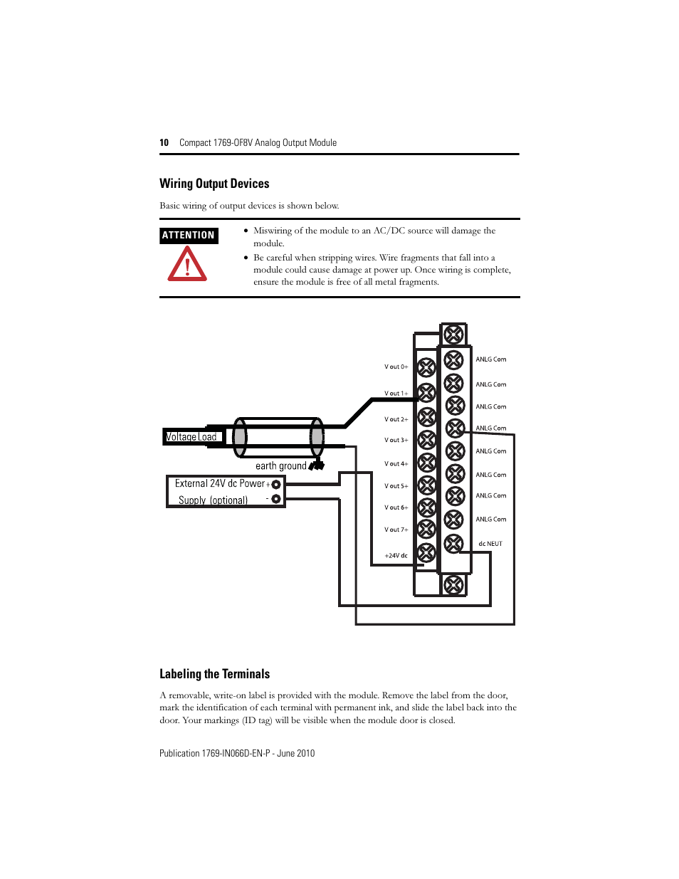 Rockwell Automation 1769-OF8V Compact Analog Output Module User Manual | Page 10 / 32