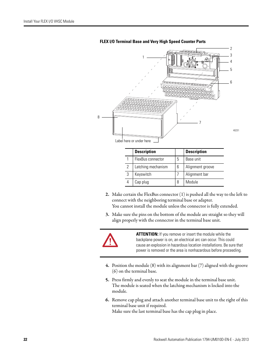 Rockwell Automation 1794-VHSC 1794 FLEX I/O Very High Speed Counter Module User Manual User Manual | Page 30 / 68