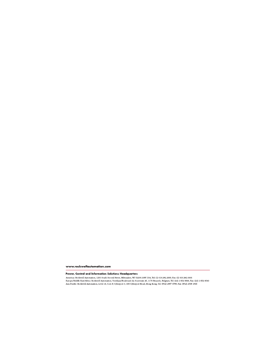 Backcover | Rockwell Automation 1746-BLM Blow Molding Module Installation Instructions User Manual | Page 48 / 48