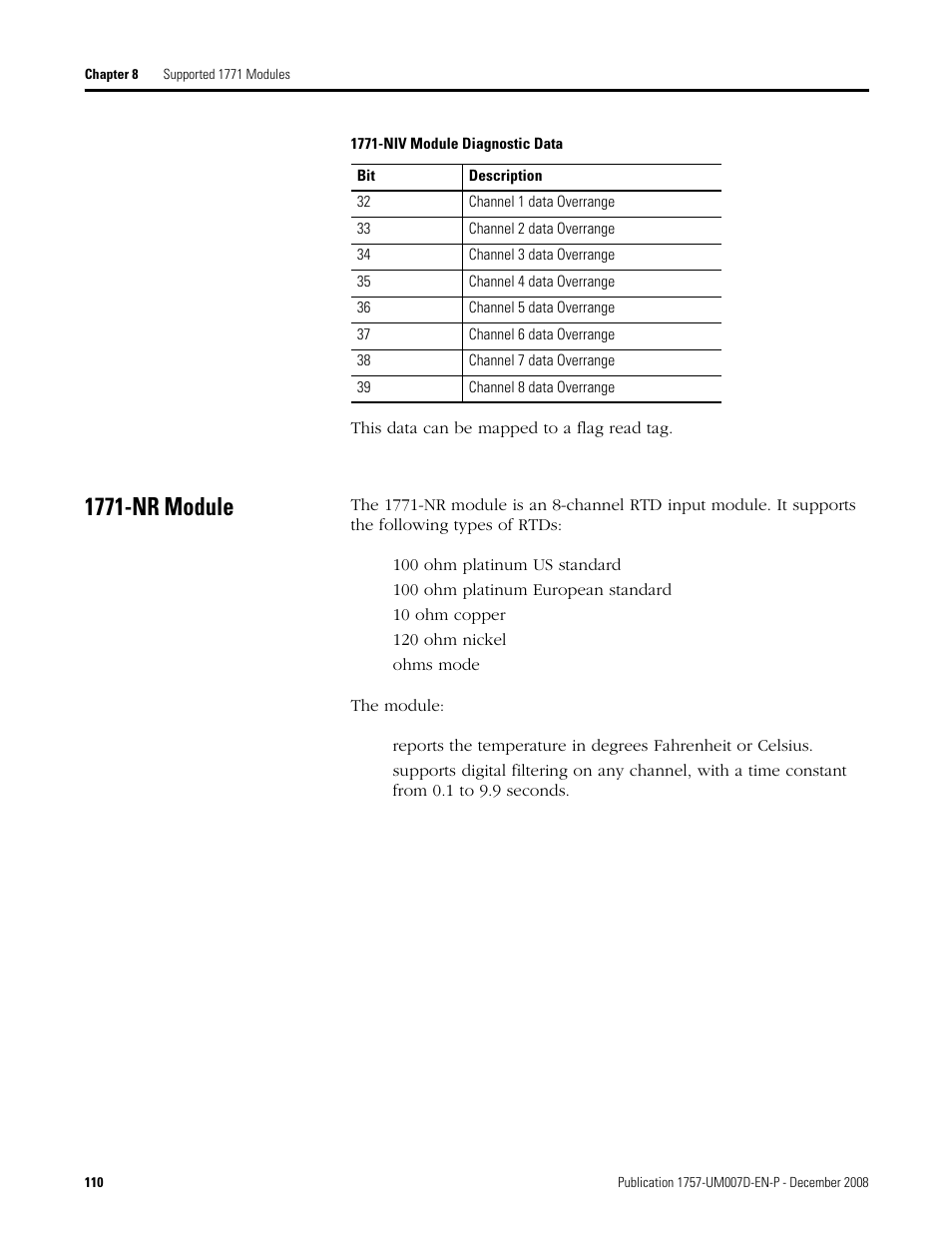 1771-nr module | Rockwell Automation 1757-ABRIO Process Remote I/O (RIO) Communication Interface Module User Manual | Page 112 / 160