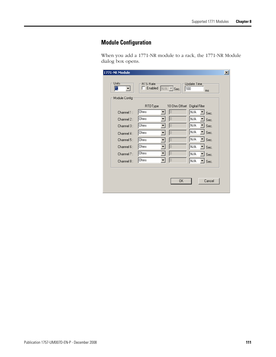 Module configuration | Rockwell Automation 1757-ABRIO Process Remote I/O (RIO) Communication Interface Module User Manual | Page 113 / 160