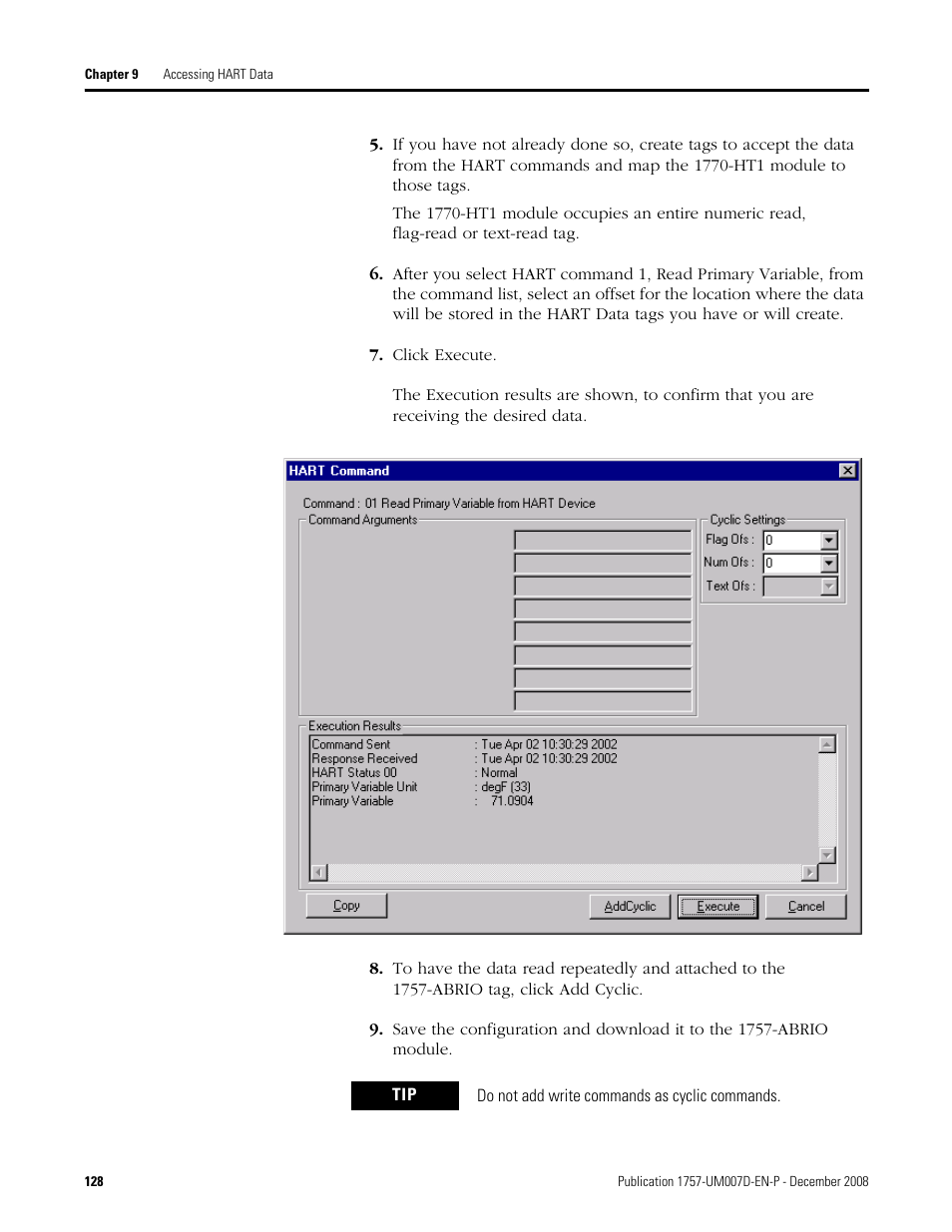 Rockwell Automation 1757-ABRIO Process Remote I/O (RIO) Communication Interface Module User Manual | Page 130 / 160