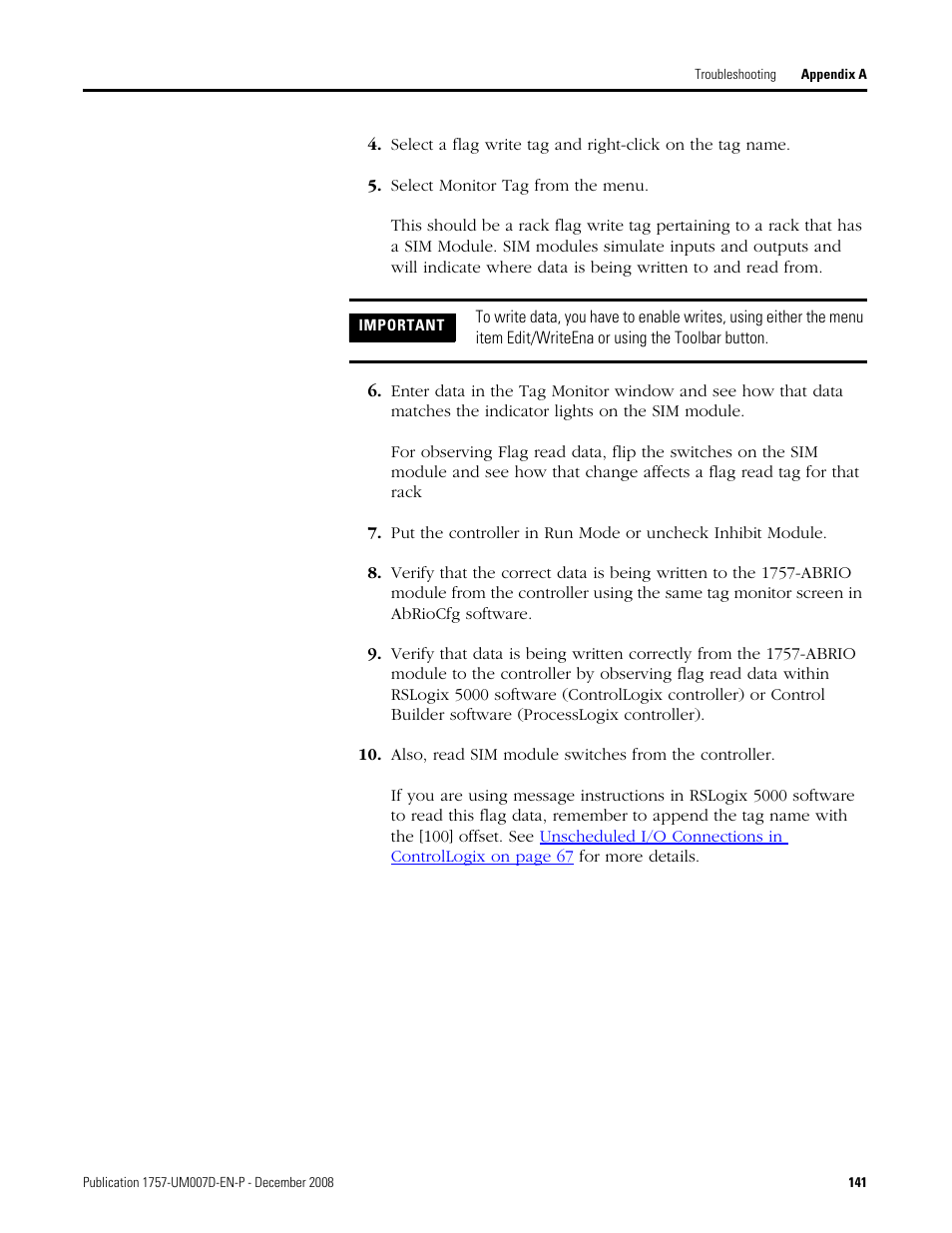 Rockwell Automation 1757-ABRIO Process Remote I/O (RIO) Communication Interface Module User Manual | Page 143 / 160