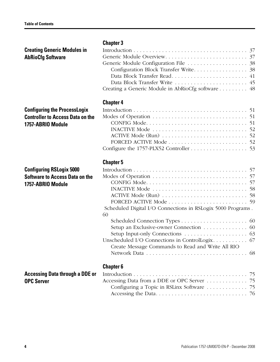 Rockwell Automation 1757-ABRIO Process Remote I/O (RIO) Communication Interface Module User Manual | Page 4 / 160