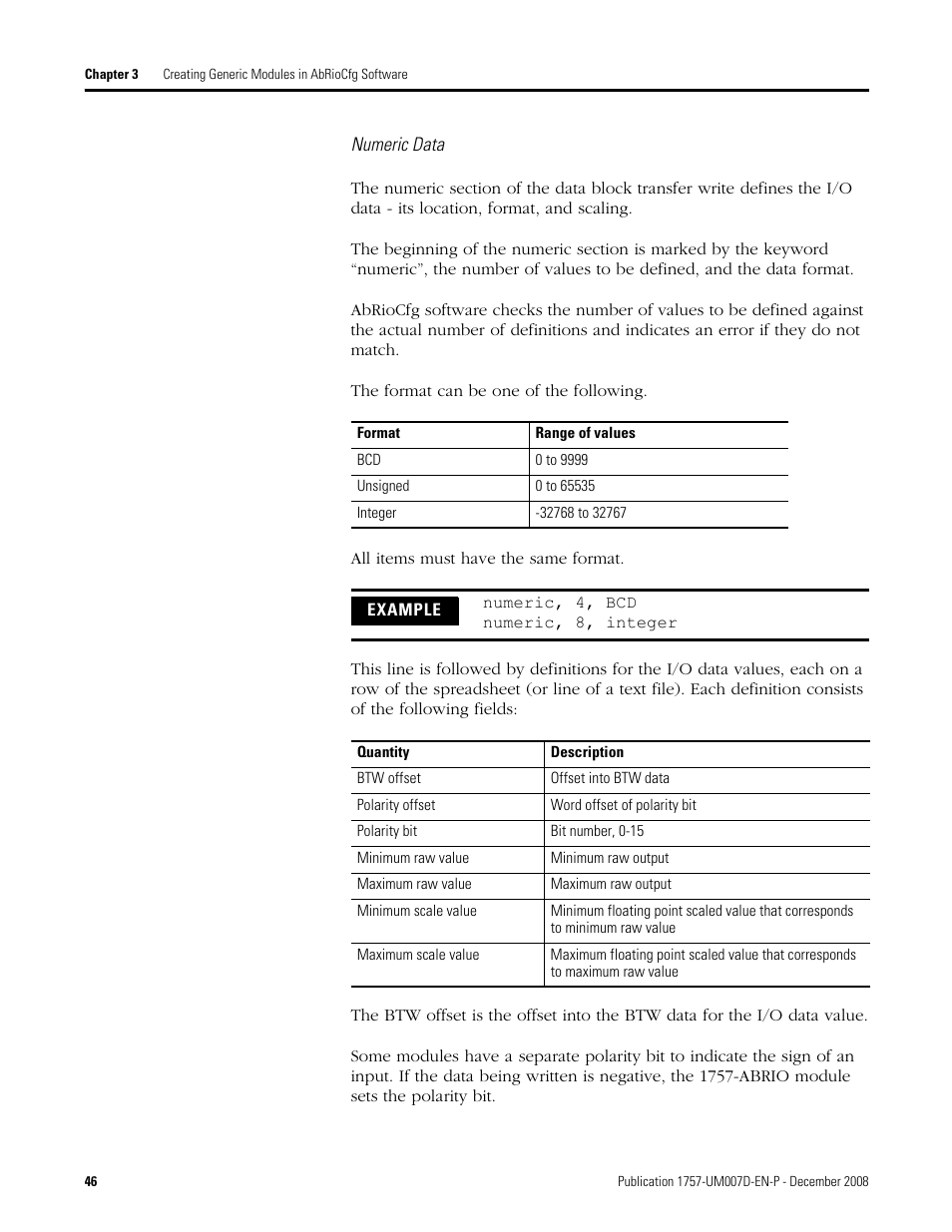 Rockwell Automation 1757-ABRIO Process Remote I/O (RIO) Communication Interface Module User Manual | Page 48 / 160