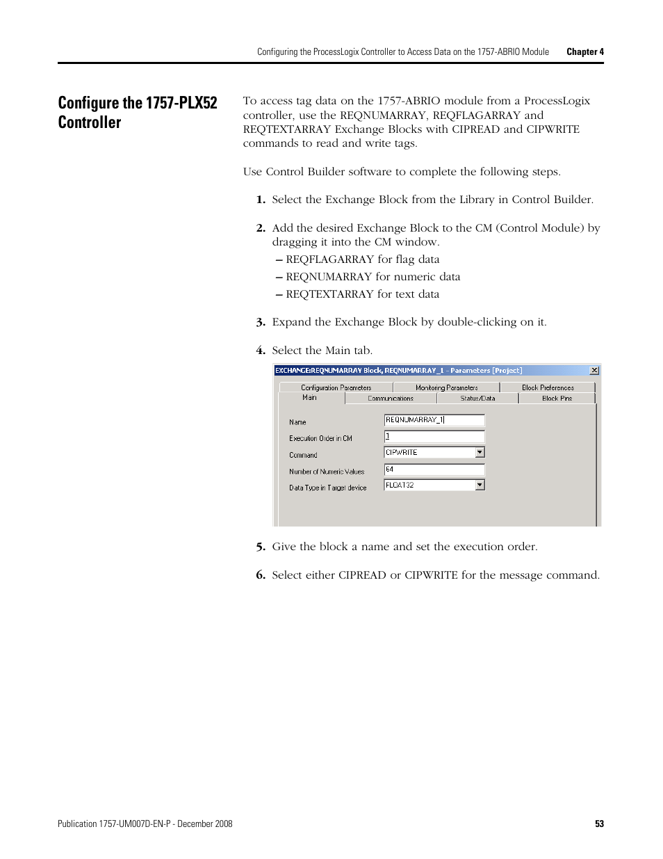 Configure the 1757-plx52 controller | Rockwell Automation 1757-ABRIO Process Remote I/O (RIO) Communication Interface Module User Manual | Page 55 / 160