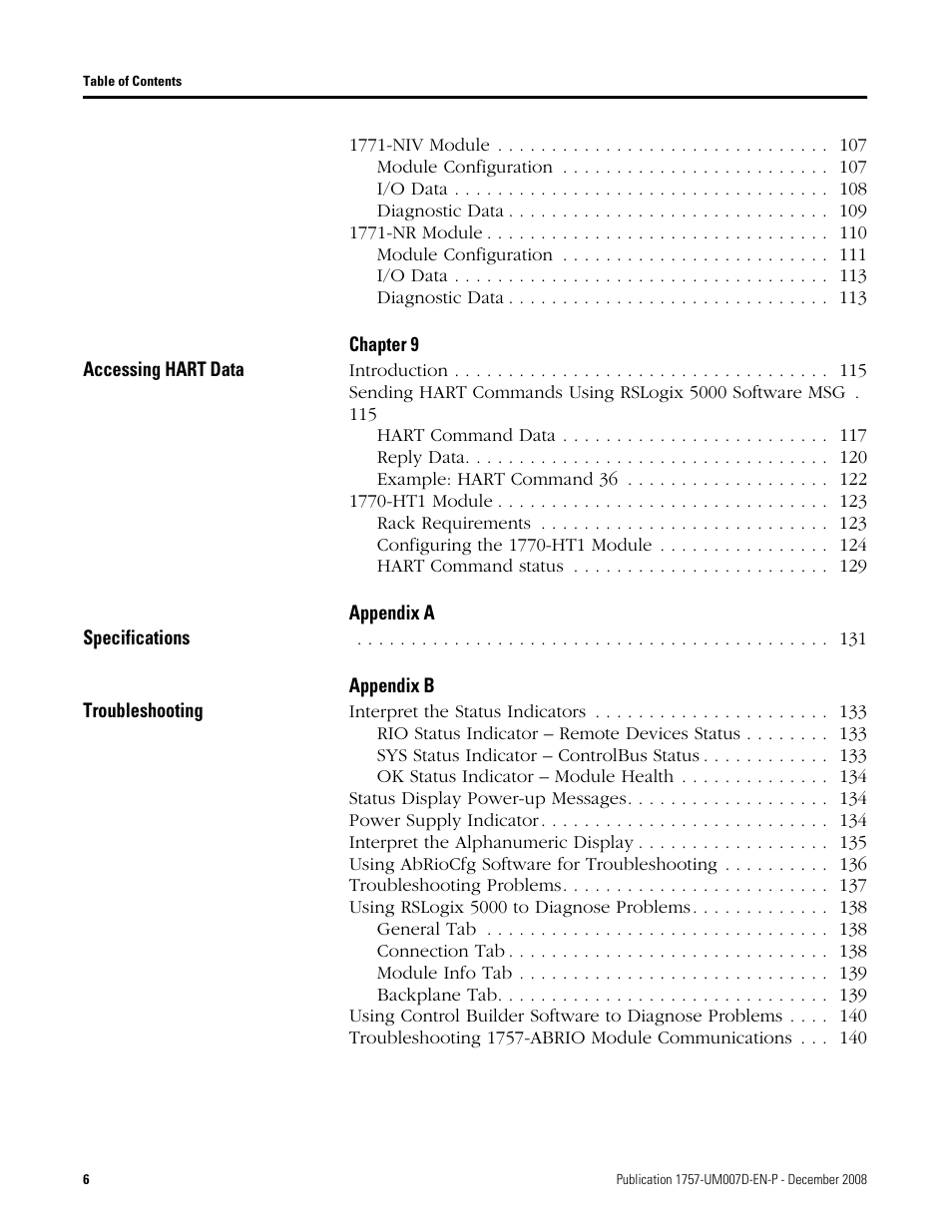 Rockwell Automation 1757-ABRIO Process Remote I/O (RIO) Communication Interface Module User Manual | Page 6 / 160