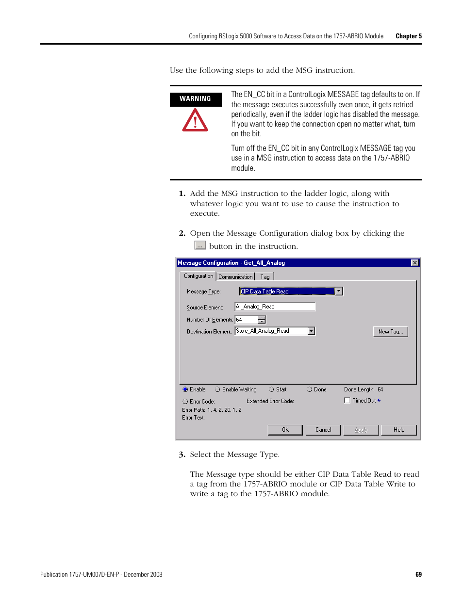 Rockwell Automation 1757-ABRIO Process Remote I/O (RIO) Communication Interface Module User Manual | Page 71 / 160