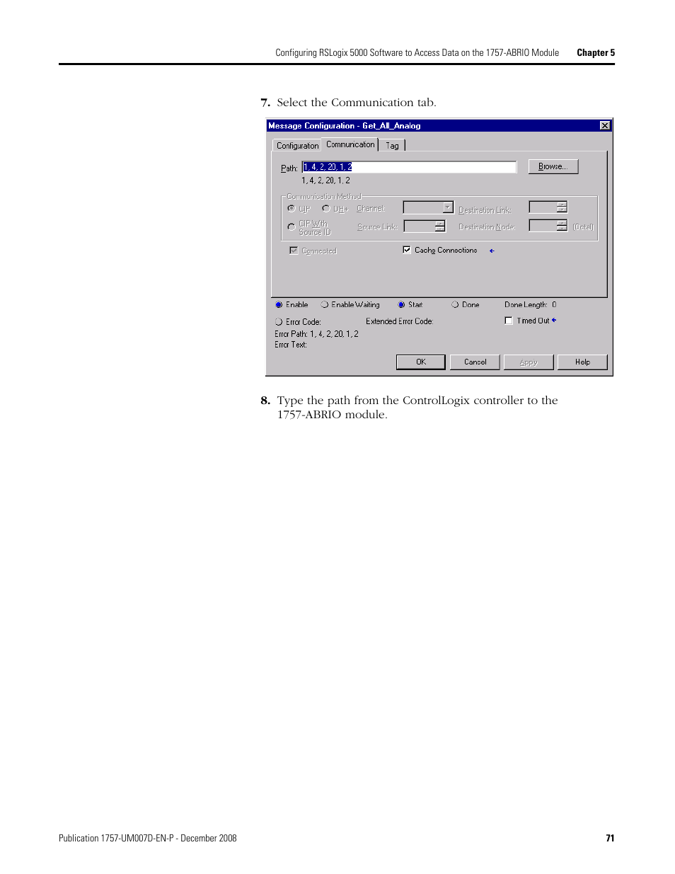 Rockwell Automation 1757-ABRIO Process Remote I/O (RIO) Communication Interface Module User Manual | Page 73 / 160