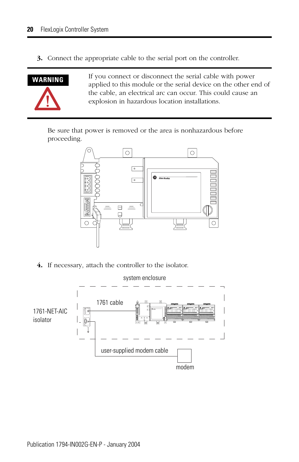 Rockwell Automation 1794-FLA FlexLogix Controller Installation Instructions User Manual | Page 20 / 28
