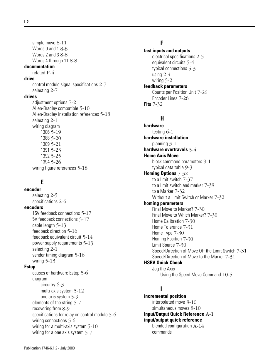 Rockwell Automation 1746-HSRV SLC Servo Control Module User Manual User Manual | Page 217 / 224