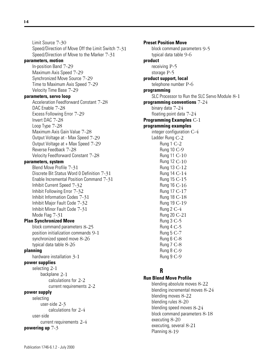 Rockwell Automation 1746-HSRV SLC Servo Control Module User Manual User Manual | Page 219 / 224