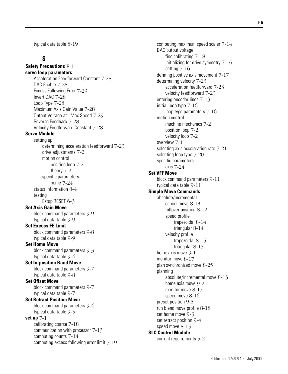 Rockwell Automation 1746-HSRV SLC Servo Control Module User Manual User Manual | Page 220 / 224