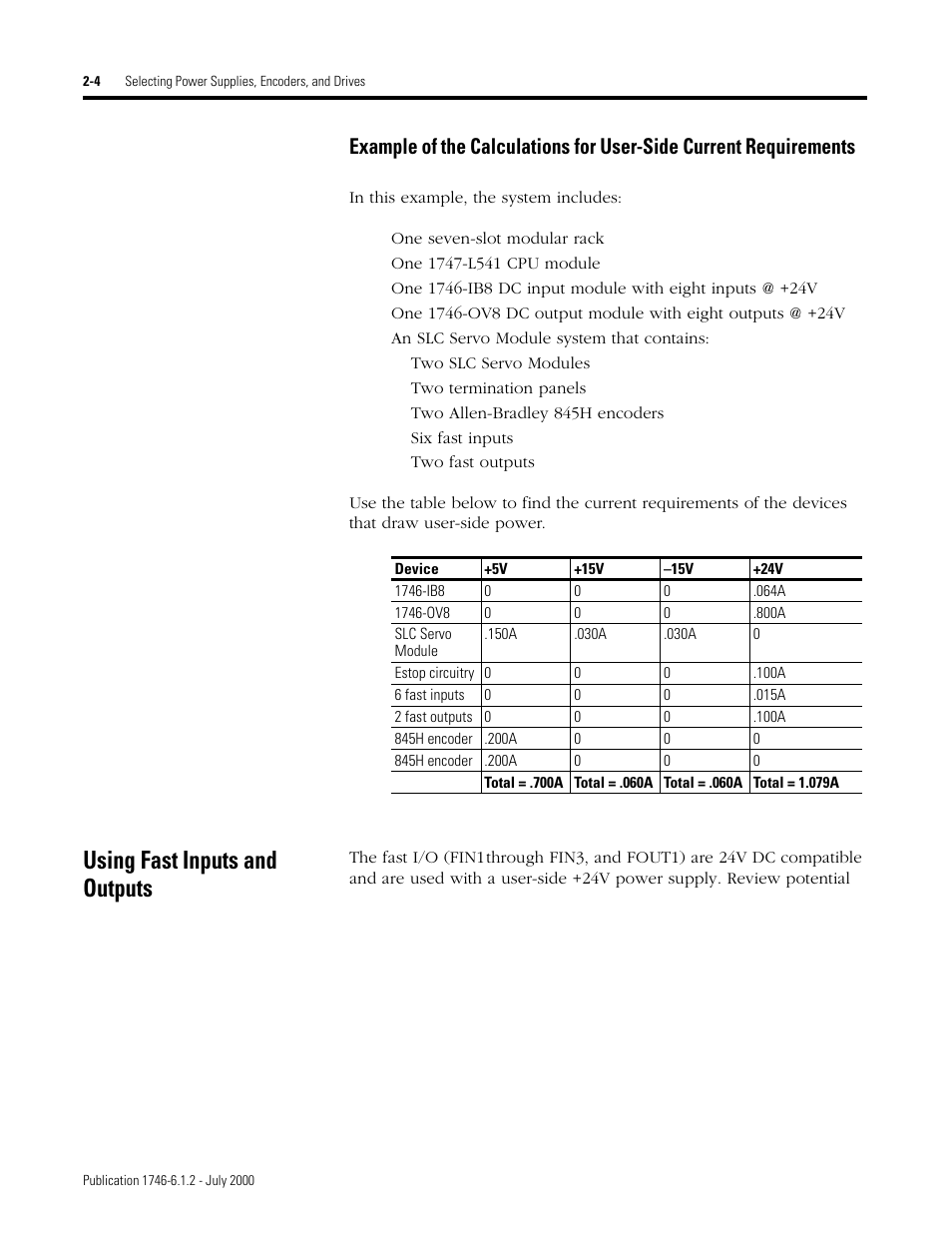Using fast inputs and outputs | Rockwell Automation 1746-HSRV SLC Servo Control Module User Manual User Manual | Page 27 / 224