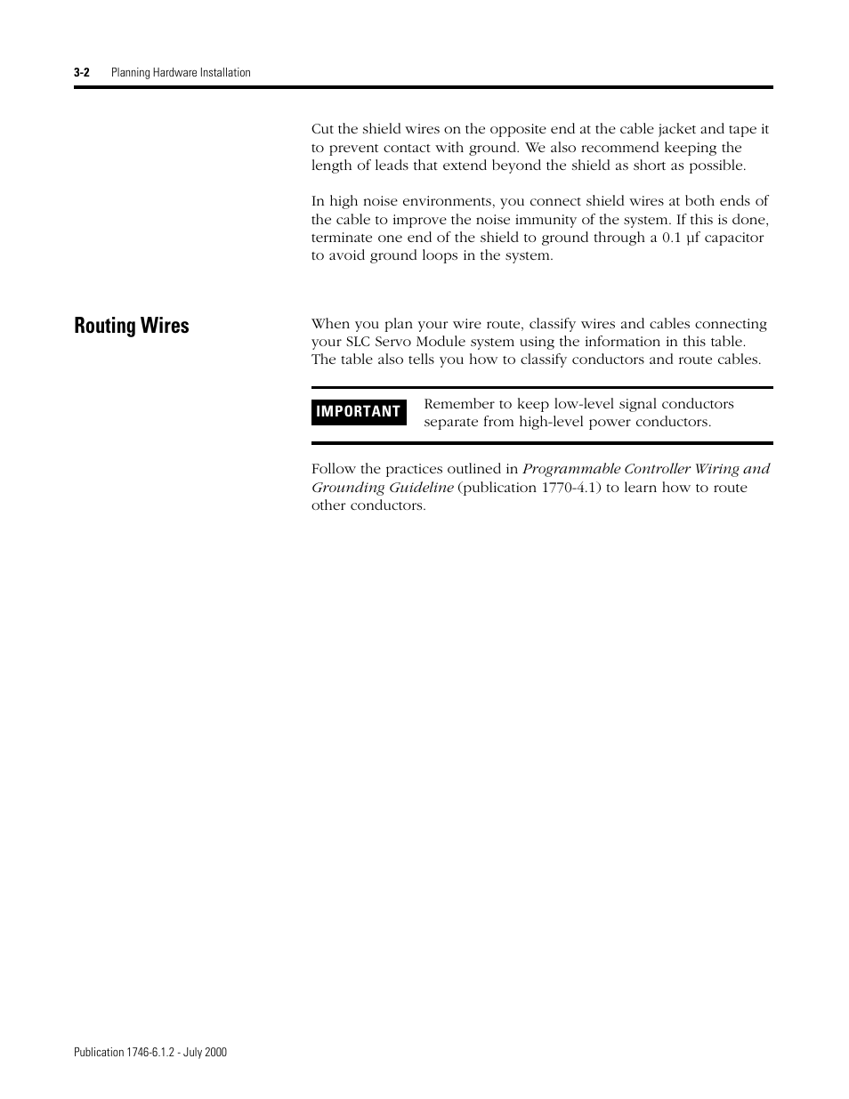Routing wires | Rockwell Automation 1746-HSRV SLC Servo Control Module User Manual User Manual | Page 33 / 224