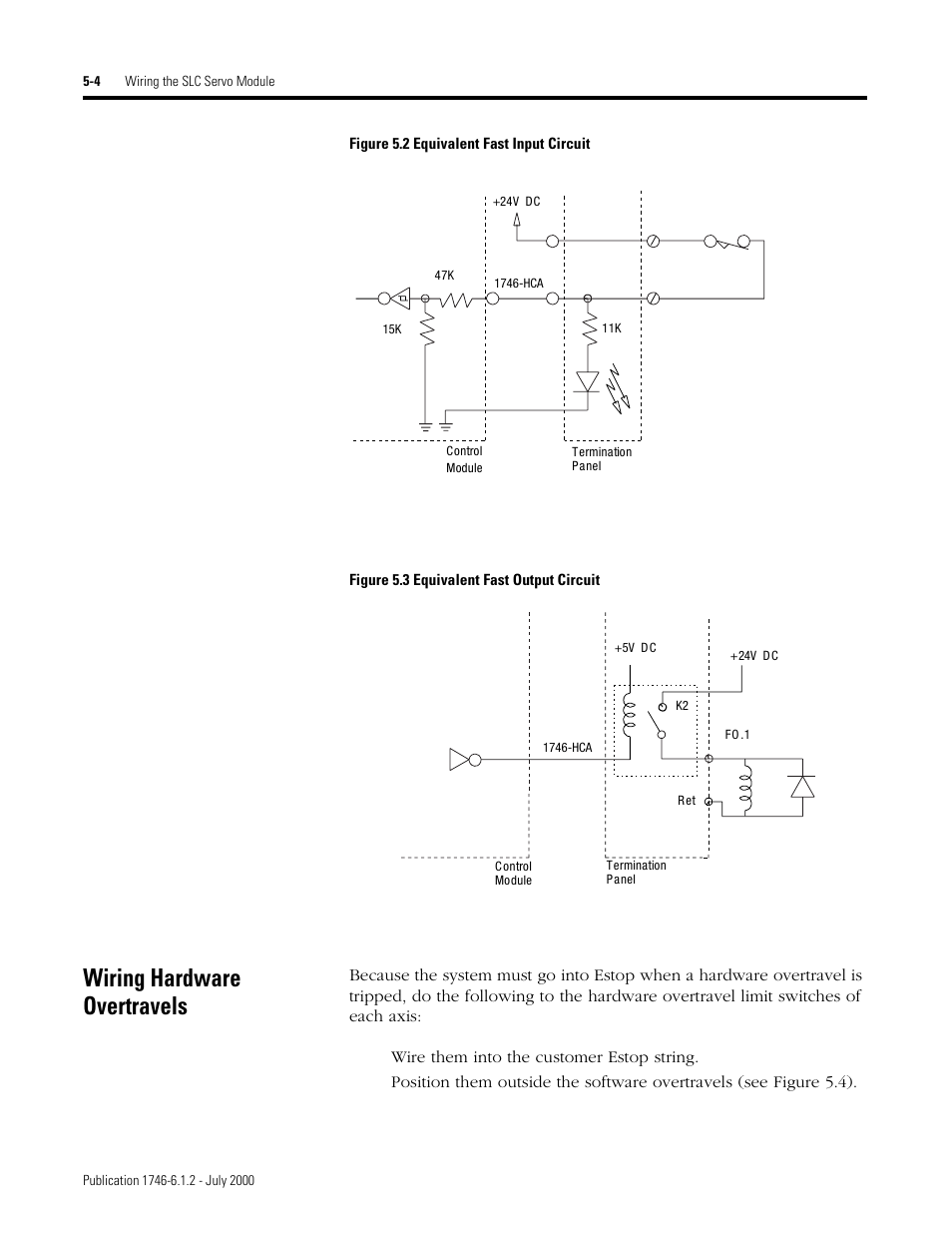 Wiring hardware overtravels | Rockwell Automation 1746-HSRV SLC Servo Control Module User Manual User Manual | Page 47 / 224