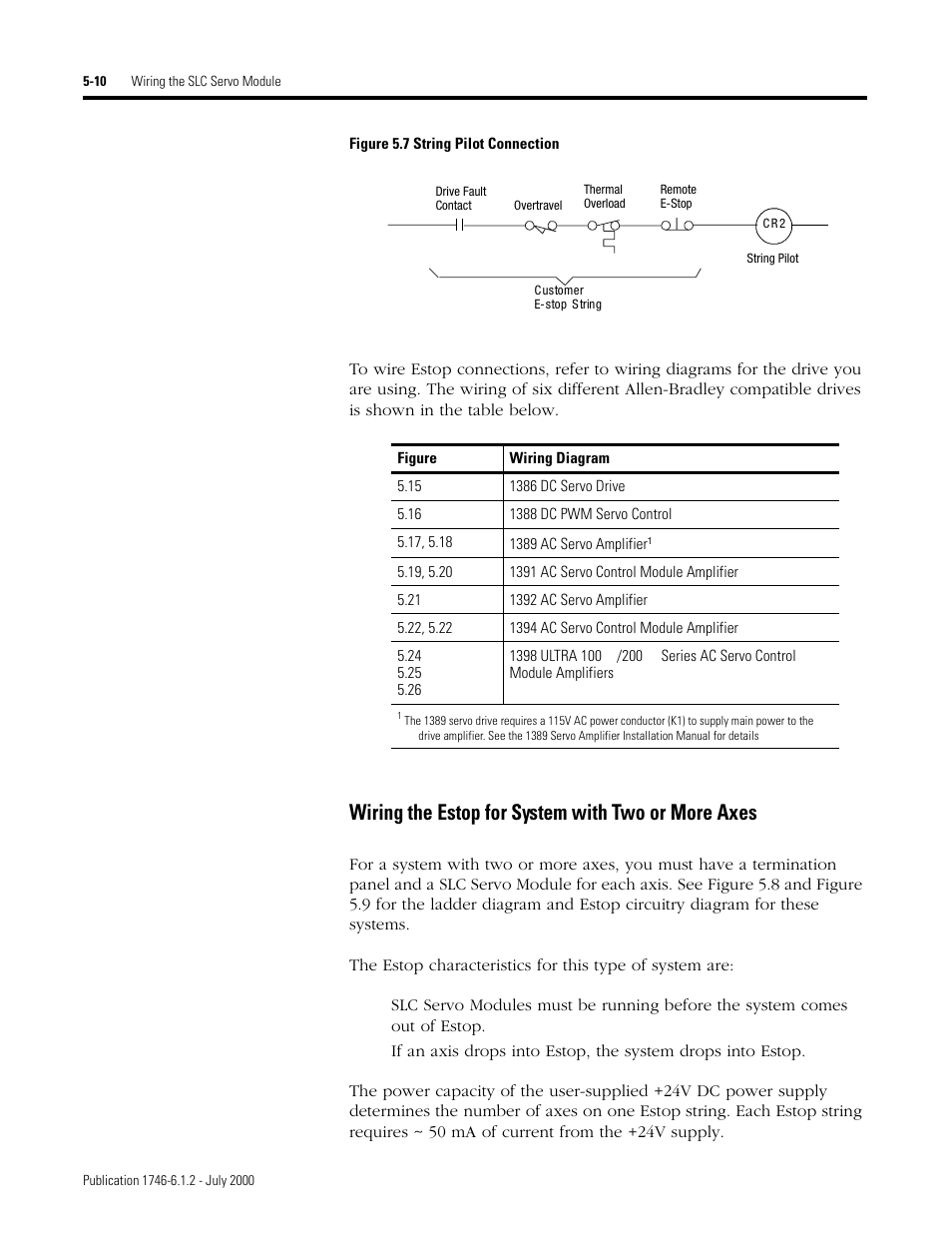 Wiring the estop for system with two or more axes | Rockwell Automation 1746-HSRV SLC Servo Control Module User Manual User Manual | Page 53 / 224