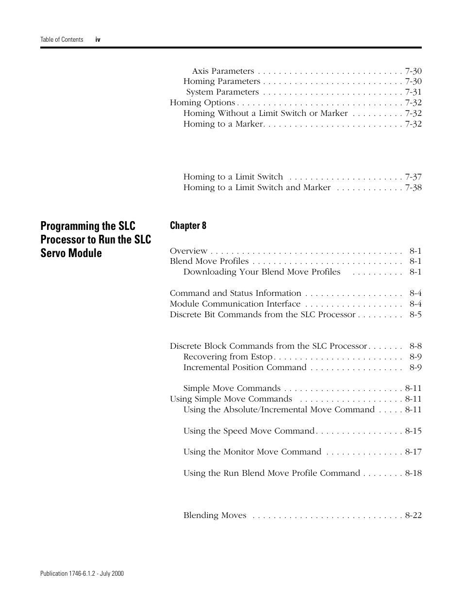 Rockwell Automation 1746-HSRV SLC Servo Control Module User Manual User Manual | Page 7 / 224