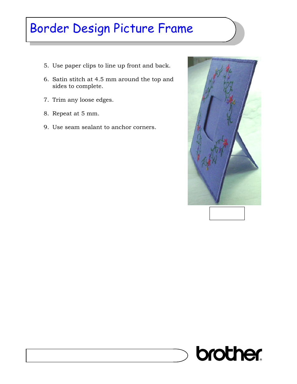 Border design picture frame, Photo 3 | Brother Innov-IS 4000D User Manual | Page 4 / 8