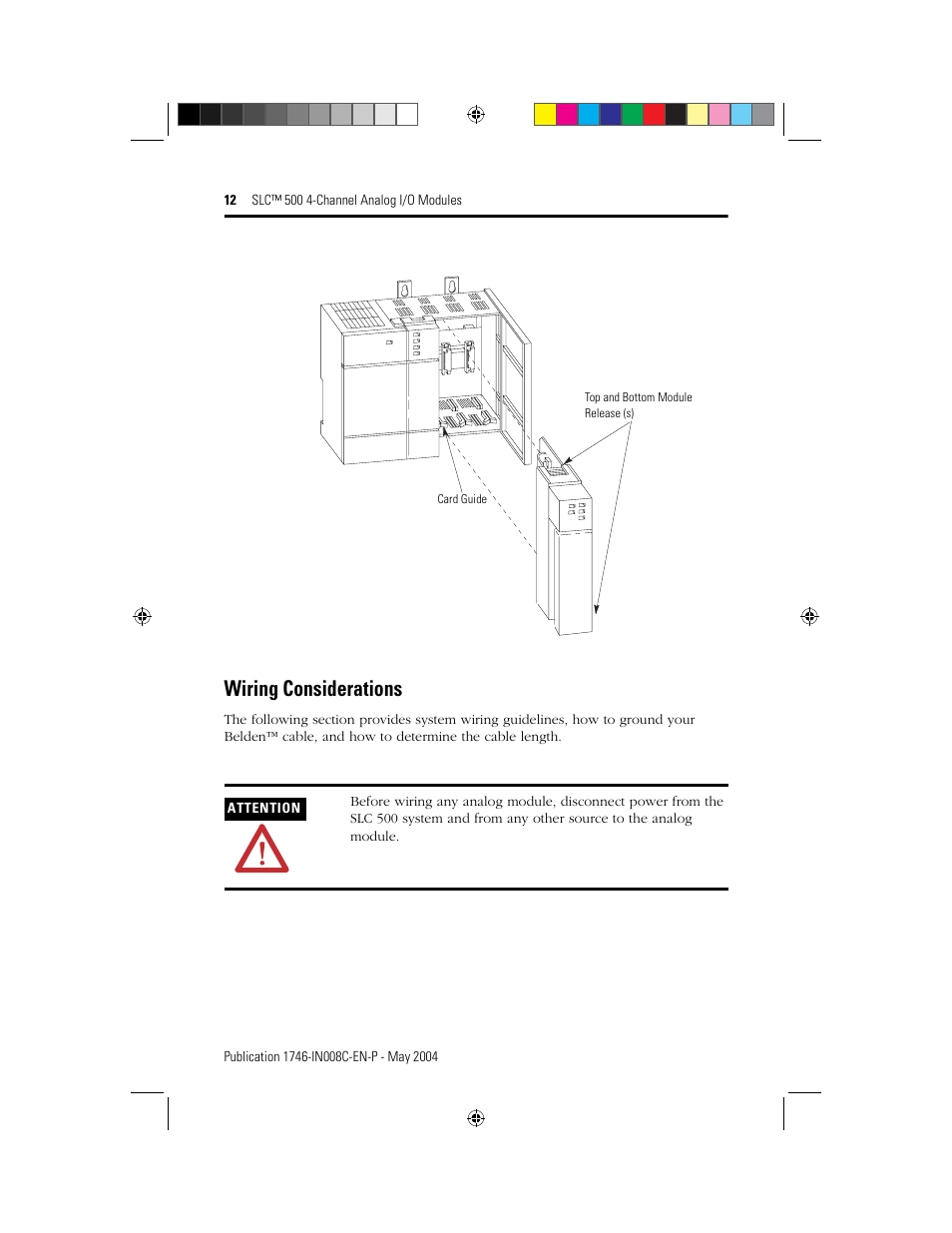 Wiring considerations | Rockwell Automation 1746-XXXX SLC 500 4-Channel Analog I/O Modules Installation Instructions User Manual | Page 12 / 28