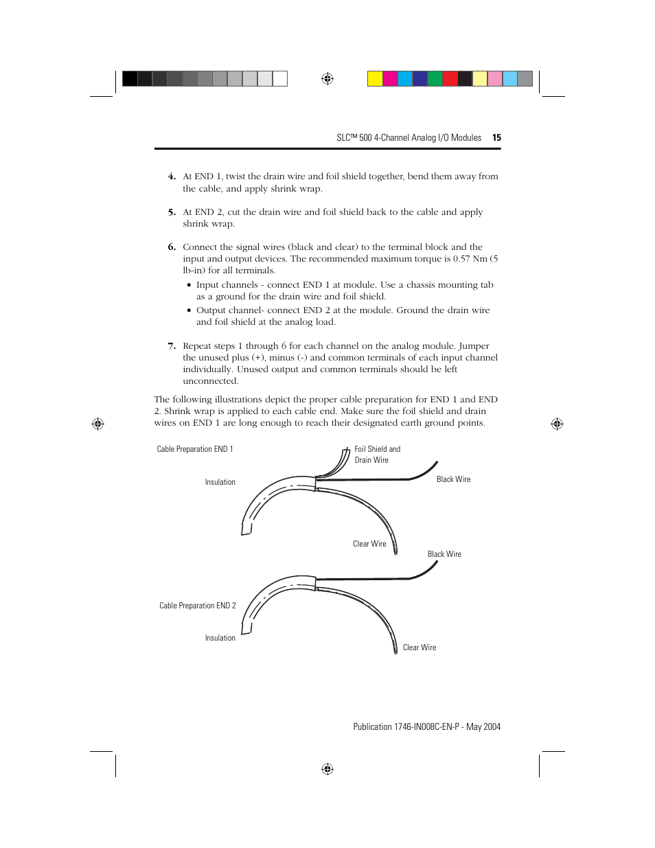Rockwell Automation 1746-XXXX SLC 500 4-Channel Analog I/O Modules Installation Instructions User Manual | Page 15 / 28