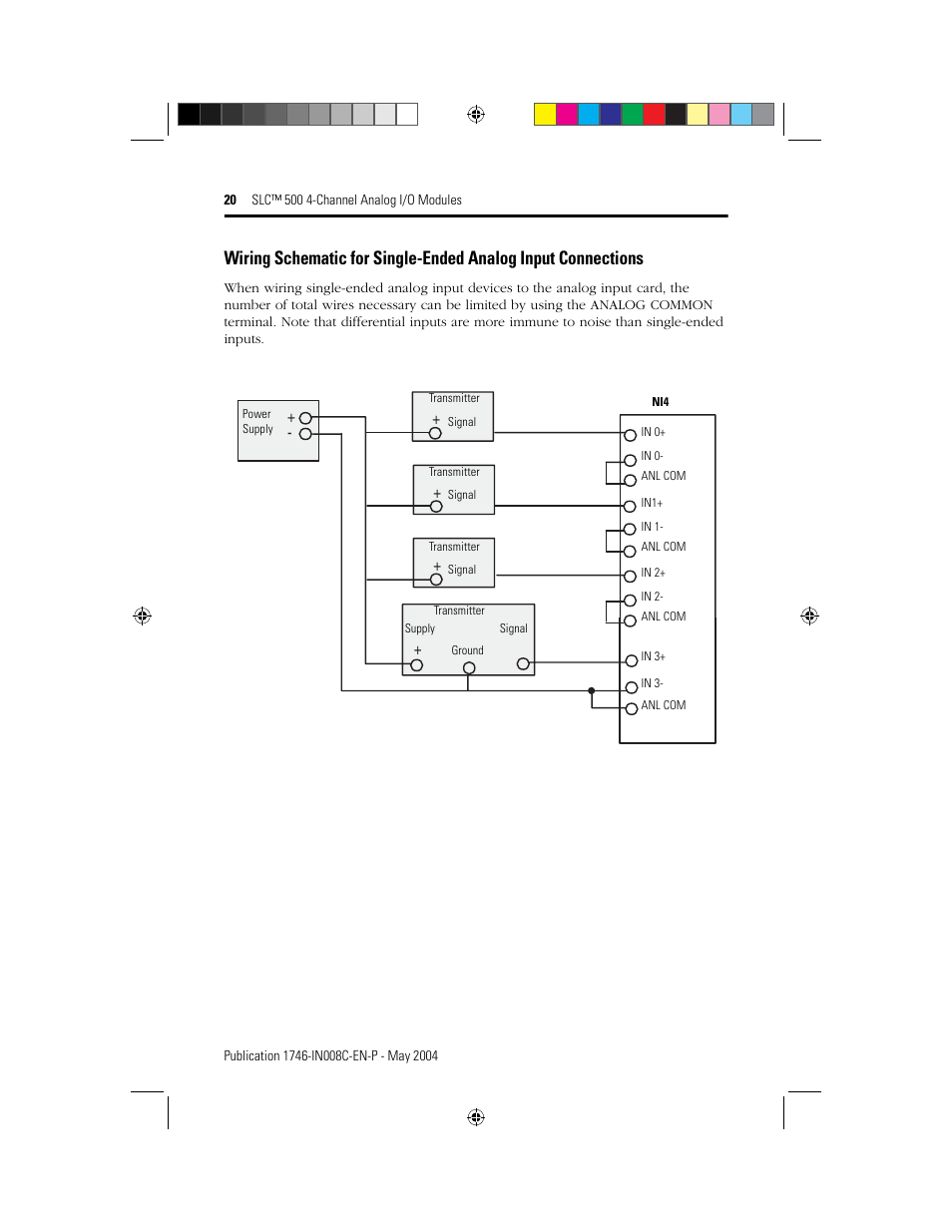 Rockwell Automation 1746-XXXX SLC 500 4-Channel Analog I/O Modules Installation Instructions User Manual | Page 20 / 28