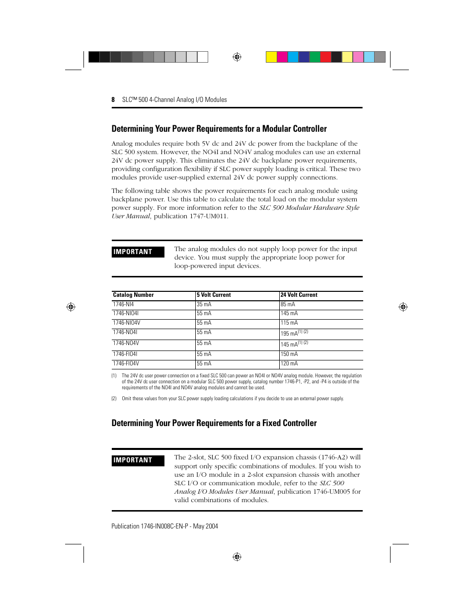 Rockwell Automation 1746-XXXX SLC 500 4-Channel Analog I/O Modules Installation Instructions User Manual | Page 8 / 28