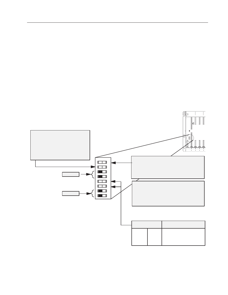 Setting the i/o chassis switches, Backplane switch assembly | Rockwell Automation 1771ACN/B_1771ACNR/B,D17716.5.123 U.MNL CONTROLNET ADAPTER User Manual | Page 19 / 58