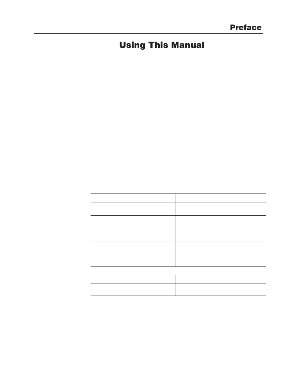 Preface - using this manual, Preface objectives, Audience | Vocabulary, What this manual contains, Using this manual, Preface | Rockwell Automation 1771ACN/B_1771ACNR/B,D17716.5.123 U.MNL CONTROLNET ADAPTER User Manual | Page 3 / 58